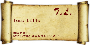 Tuss Lilla névjegykártya